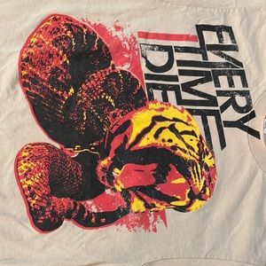 Y2K every time I die band tee cobra tiger